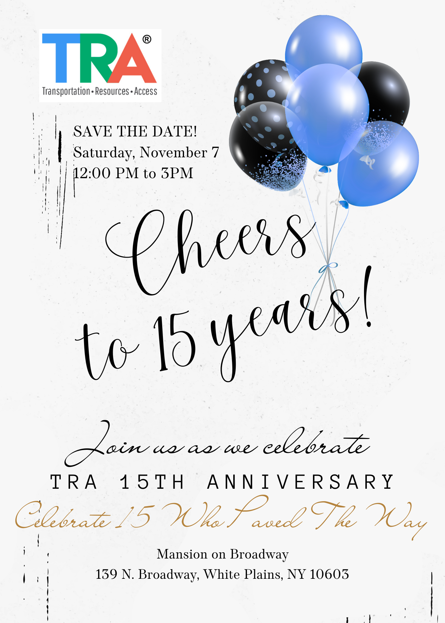 TRA Group, Inc. 15th Anniversary - Celebrate 15 Who Paved the Way! image