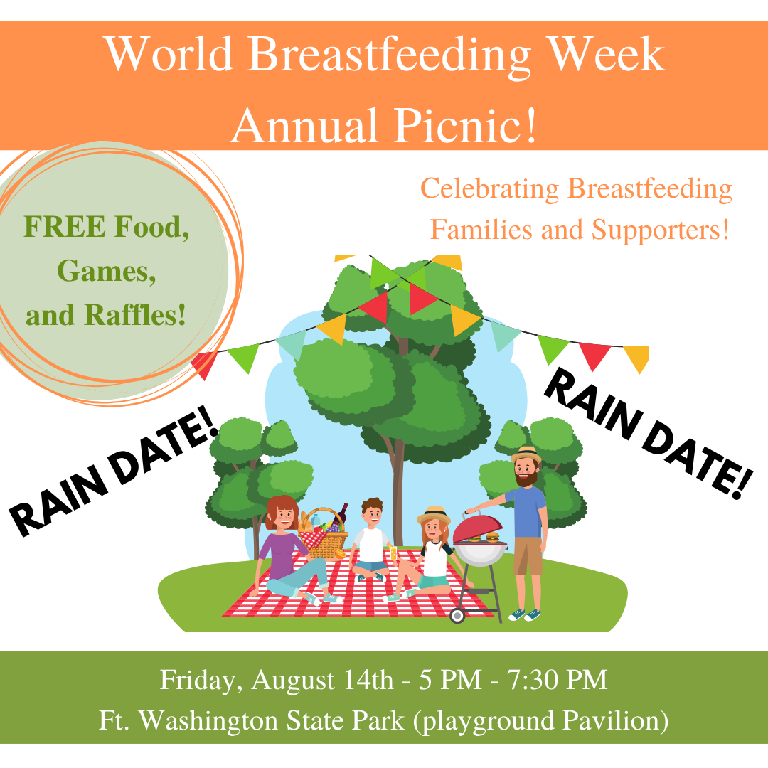 Rain Date BRC World Breastfeeding Week Picnic 2026  image