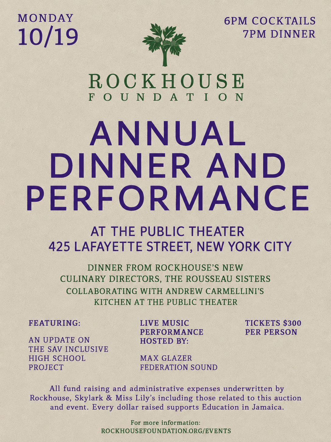 Rockhouse Foundation Benefit Oct 19th 2026 image