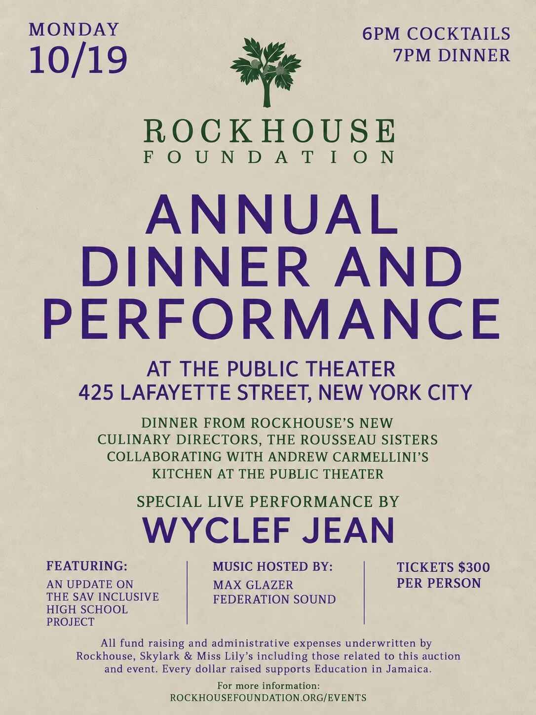 Rockhouse Foundation Benefit Oct 19th 2026 image
