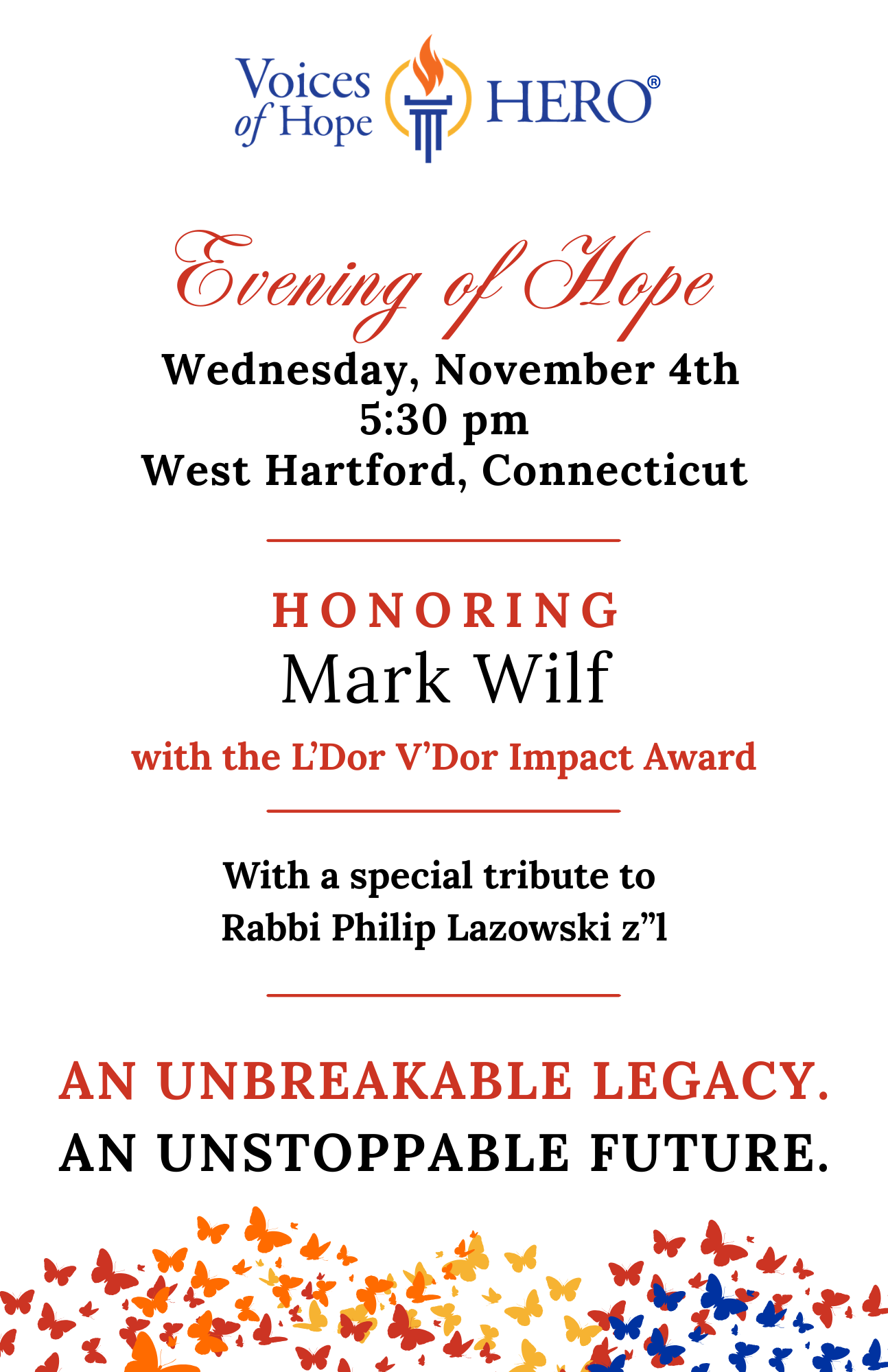 2026 Evening of Hope: An Unbreakable Legacy. An Unstoppable Future. image