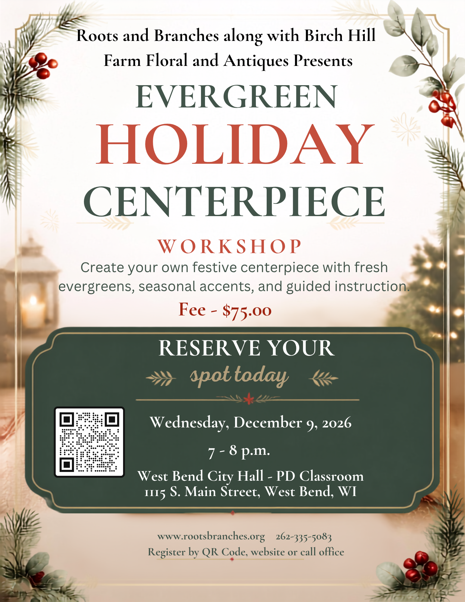 Evergreen Holiday Centerpiece image