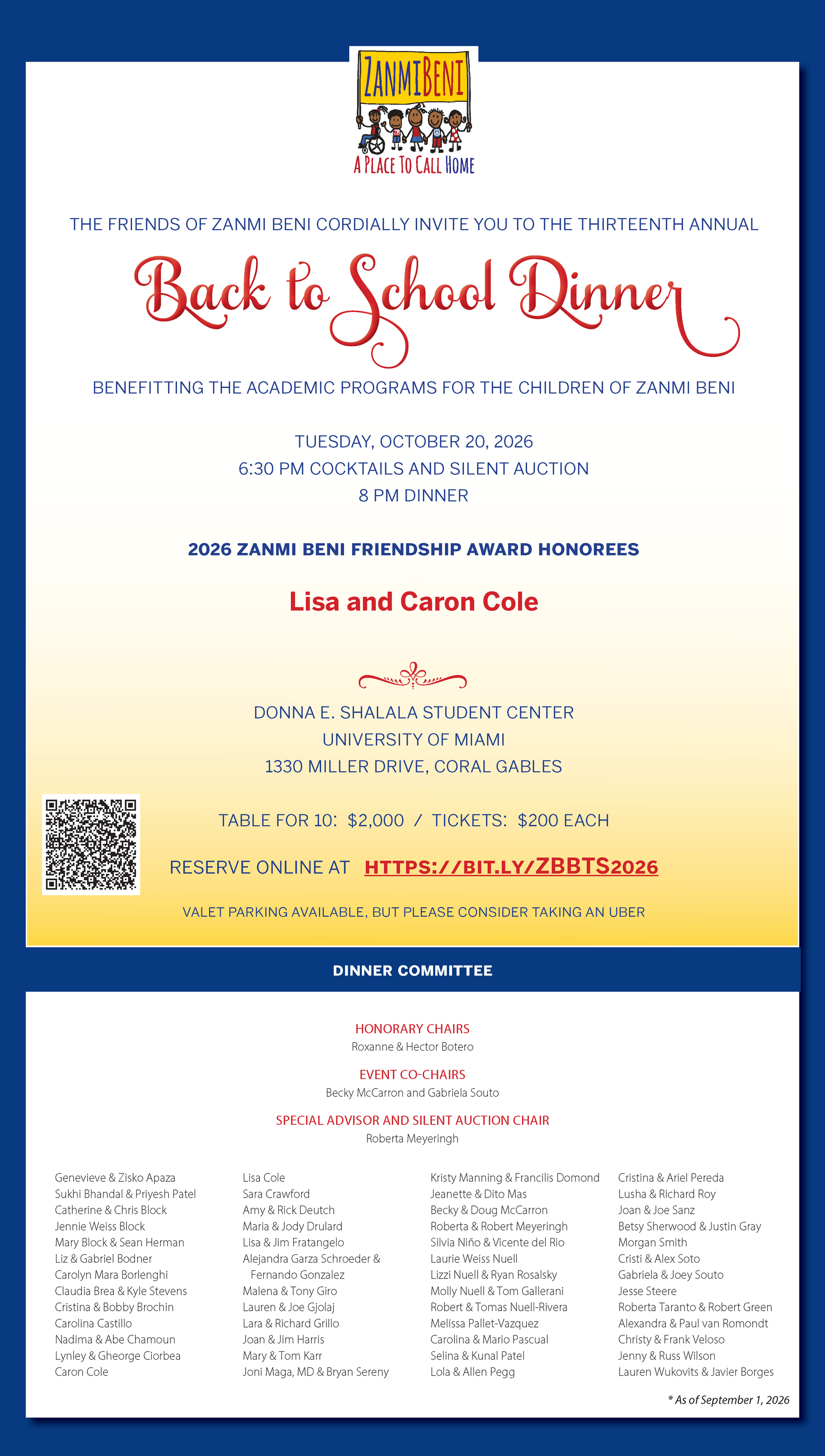 Zanmi Beni's 13th Annual Back to School Dinner 2026 image