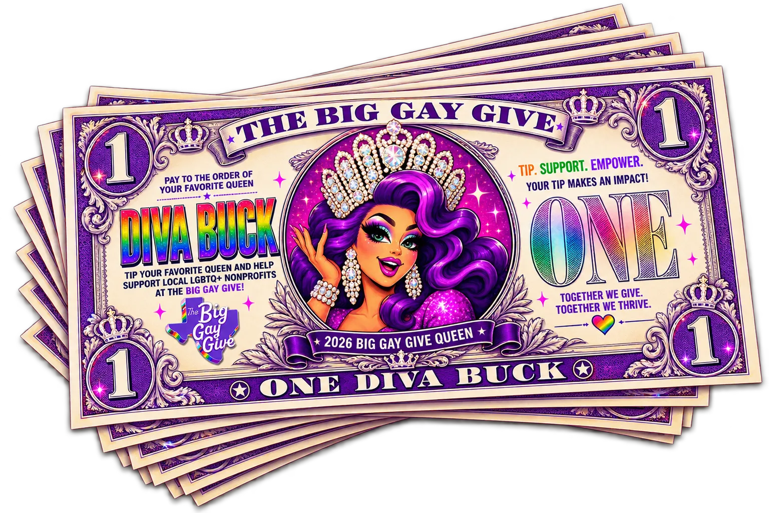 Big Gay Give Drag Show Fundraiser - Purchase your Diva Bucks  image