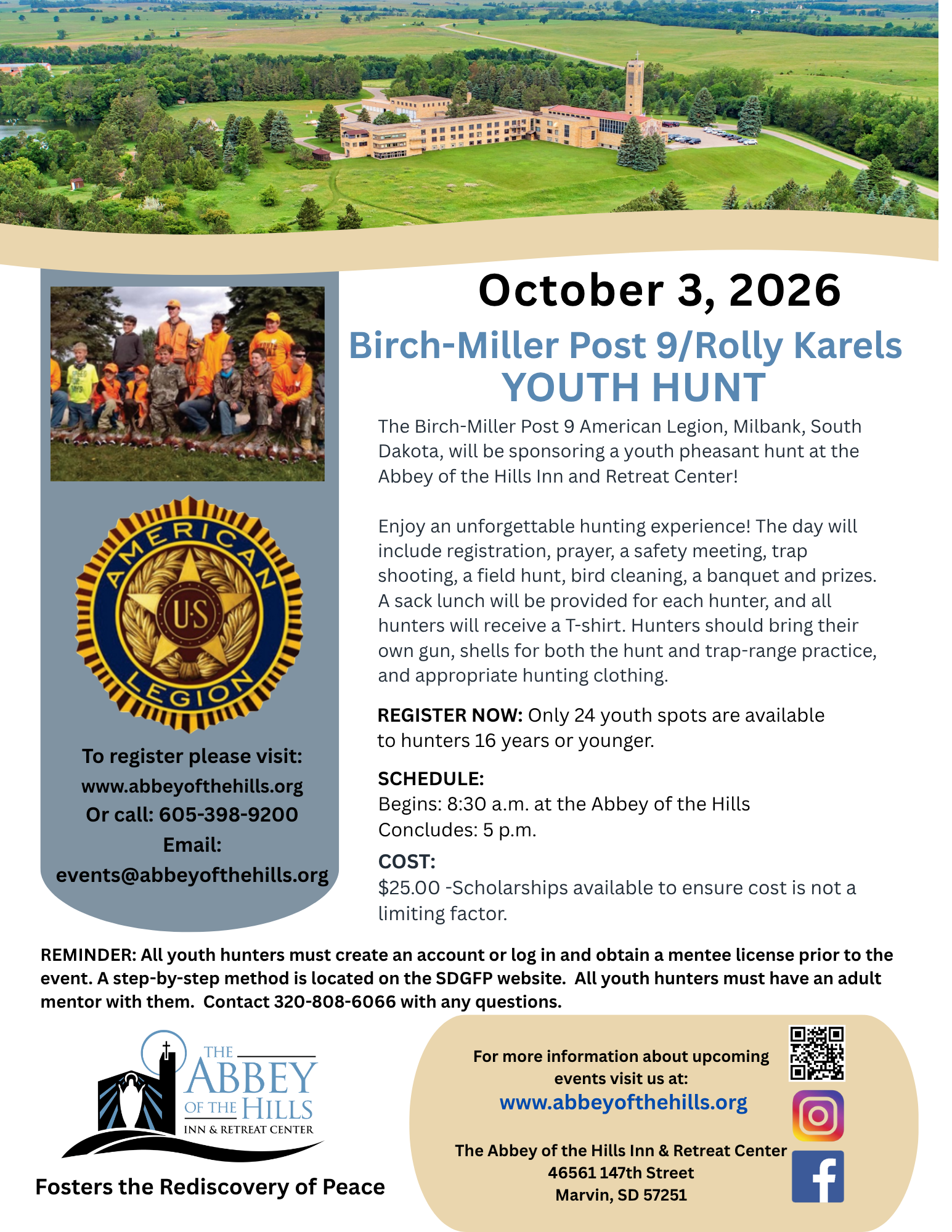 Birch-Miller Post 9 Rolly Karels Youth Hunt- 2026 image