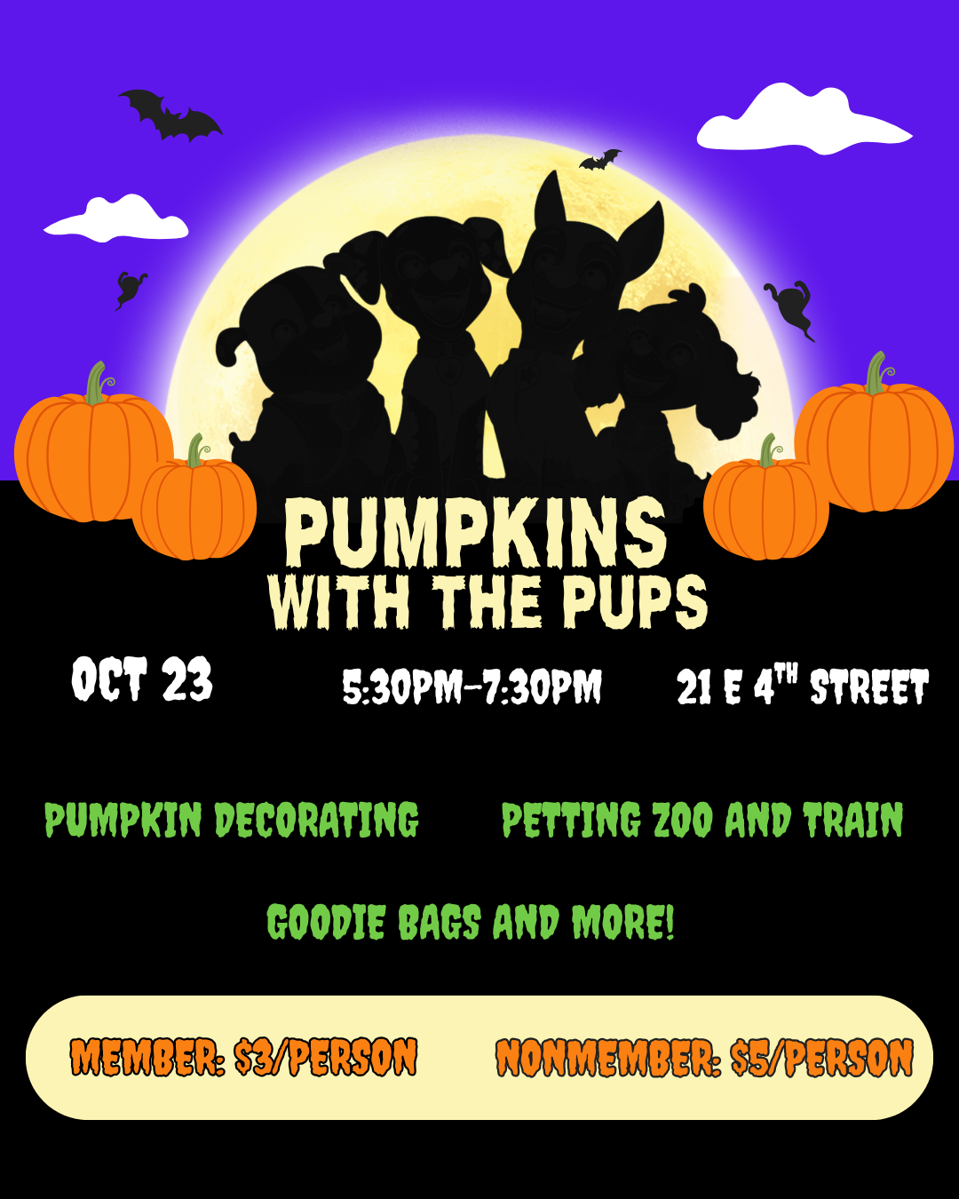 Pumpkins with the Pups image
