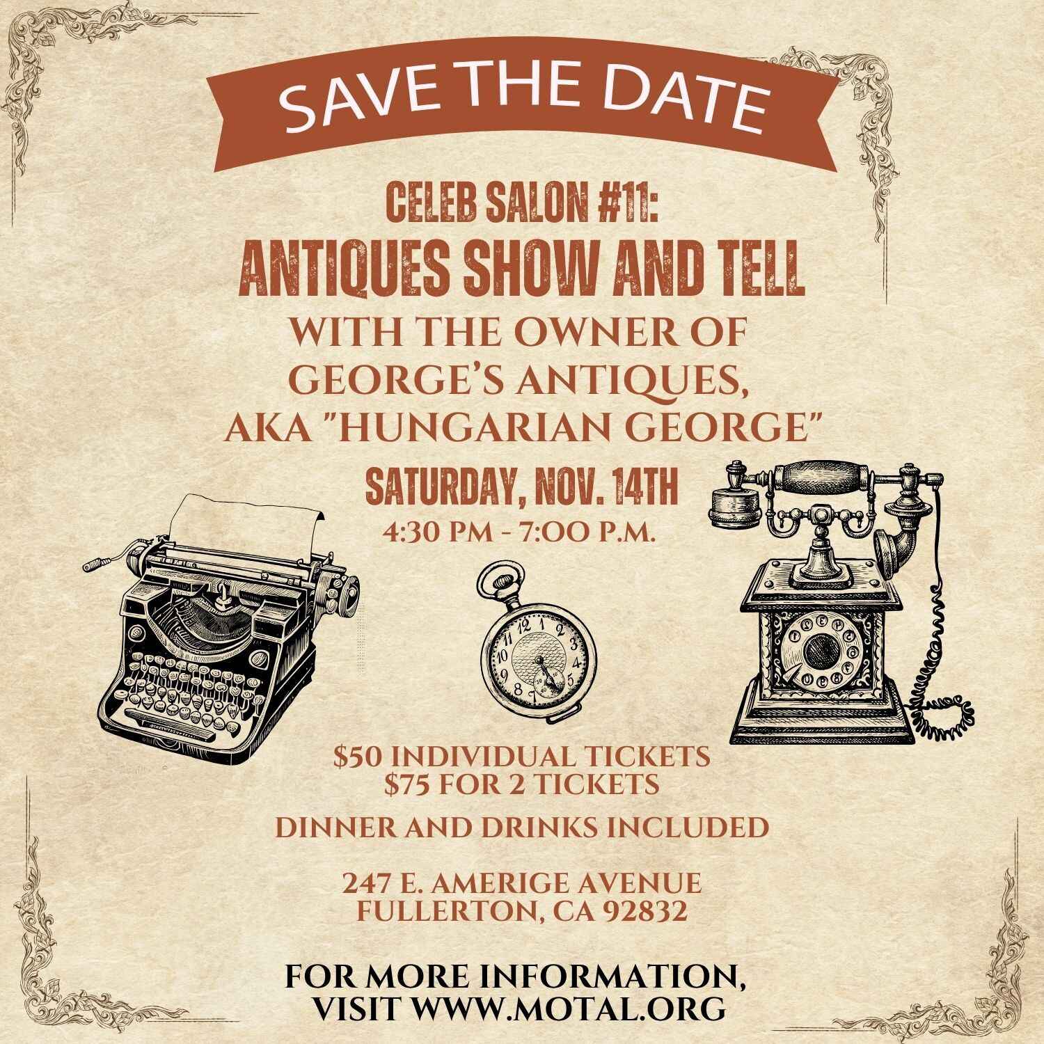 Celeb Salon #12: Antique Show and Tell  image