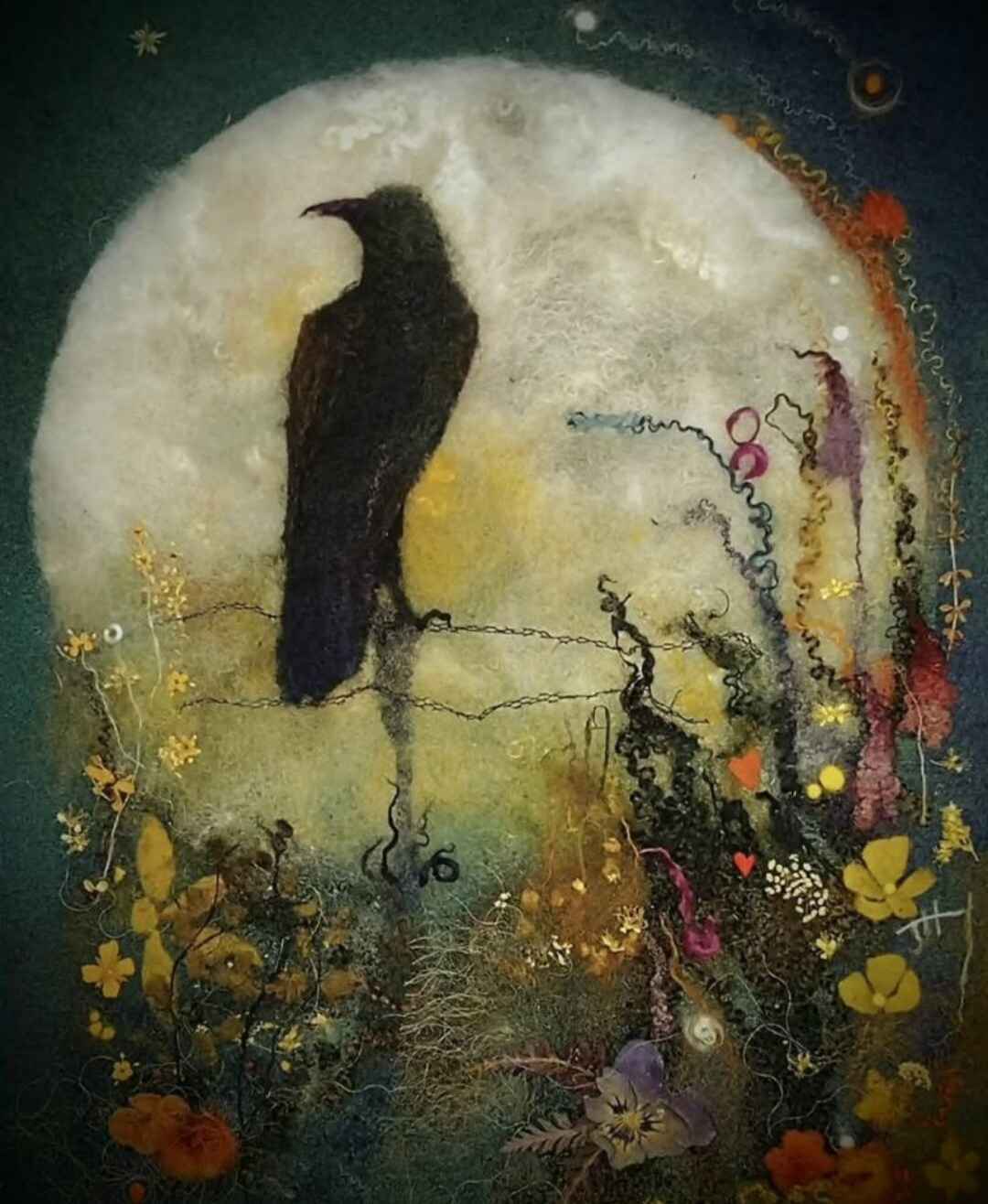 Needle Felting: A Moonlit Raven with Jeanne Clark image
