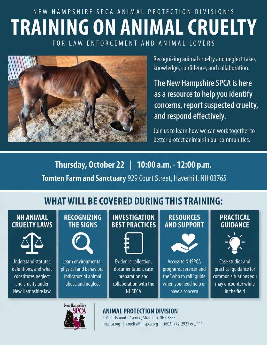 NHSPCA Training On Animal Cruelty image