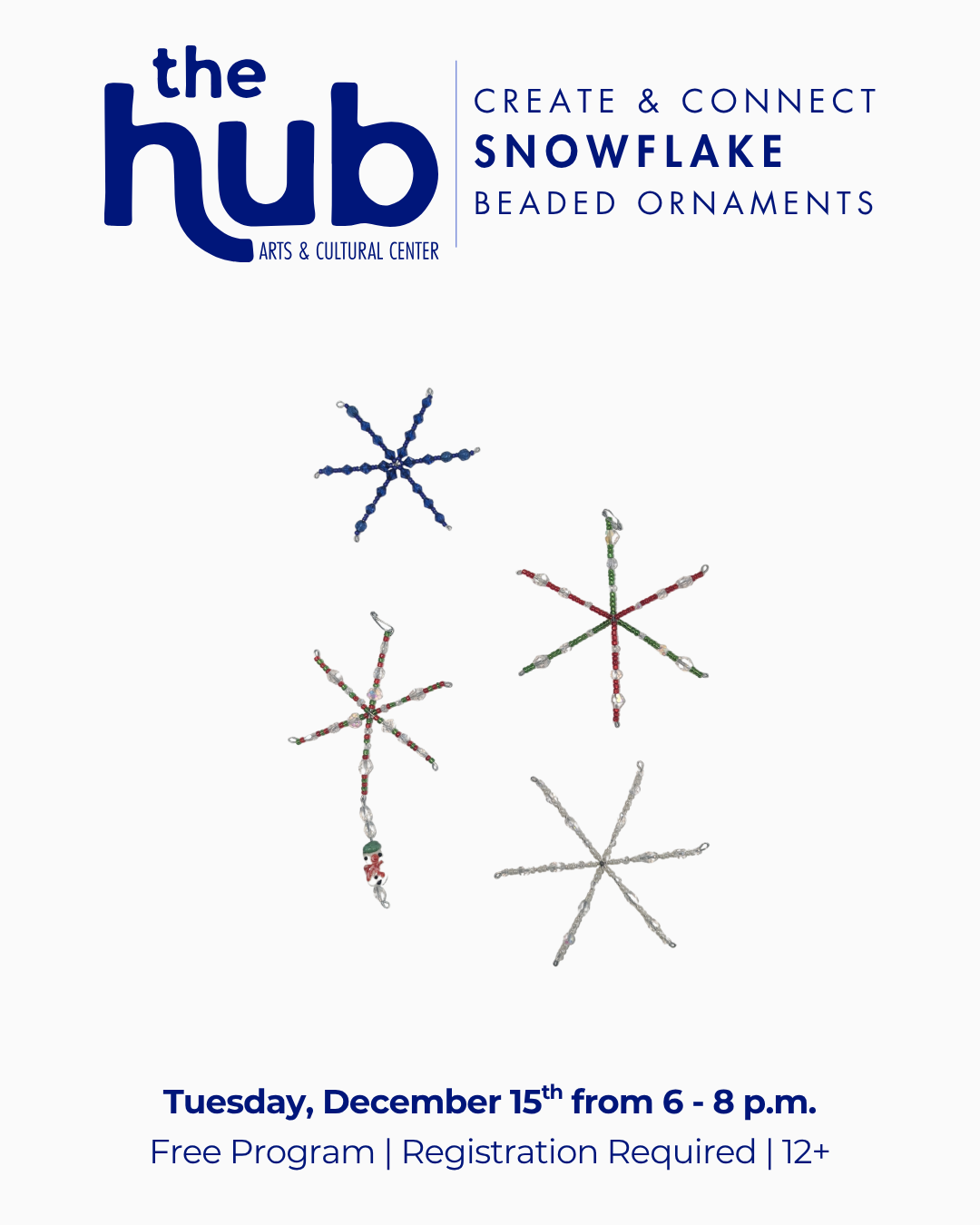 '26 December | Create & Connect | Beaded Snowflake Ornaments image
