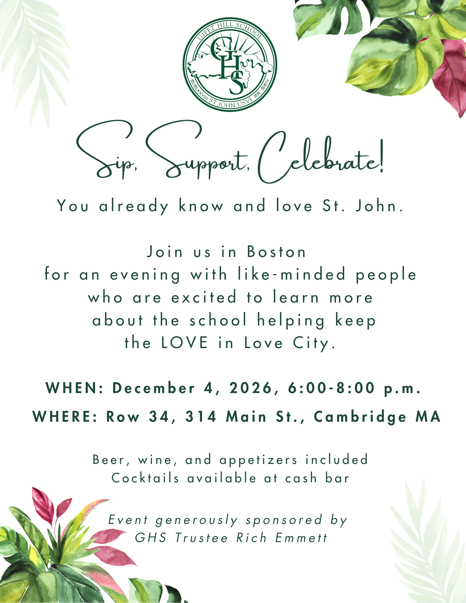 Sip, Support, Celebrate in Boston 2026! image