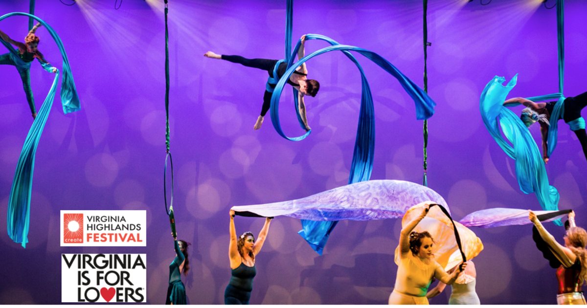 Virginia Highlands Festival “Off The Canvas” Aerial Silks Performance