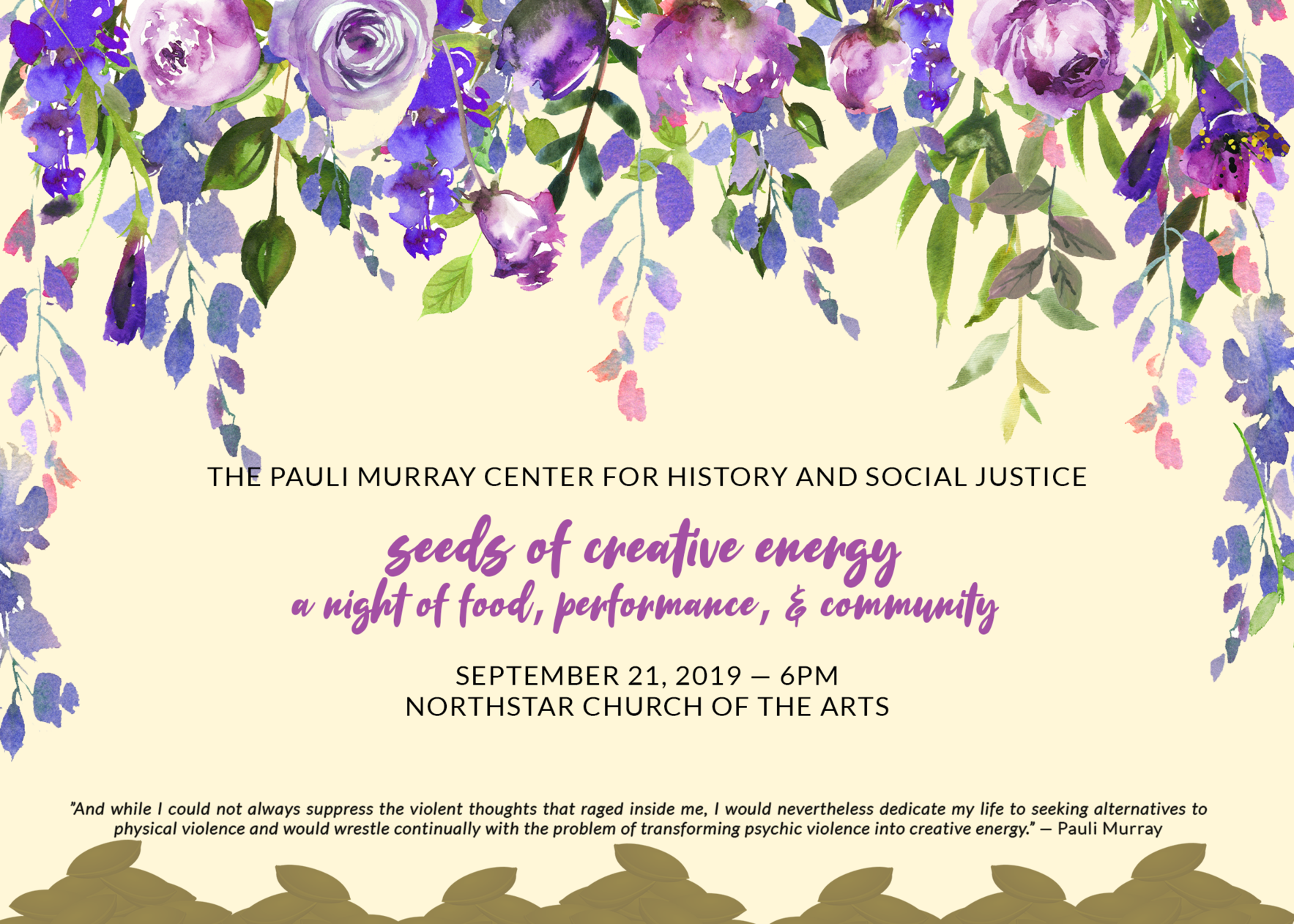 Seeds of Creative Energy: A Night of Food, Performance, & Community image