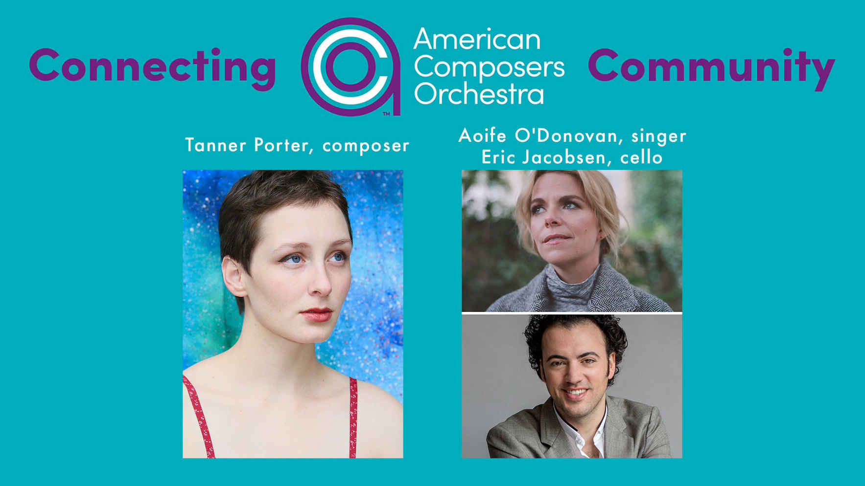 Connecting ACO Community Volume III - World premiere of Tanner Porter's new work for cellist, Eric Jacobsen and vocalist Aoife O’Donovan image