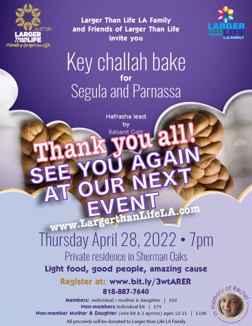 Key challah bake for Segula and Parnassa image