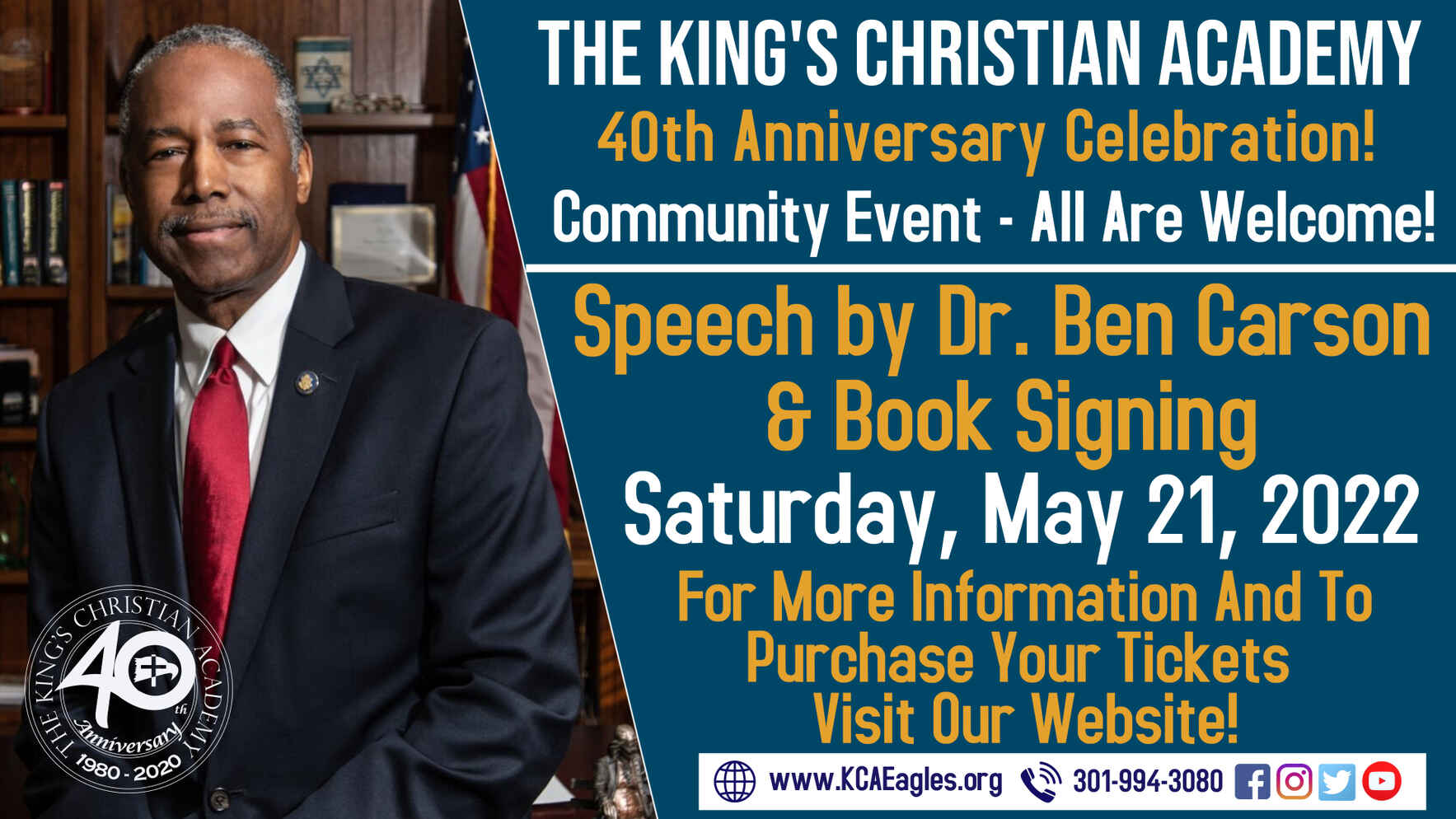 The King's Christian Academy Community Celebration With Dr. Ben Carson! image