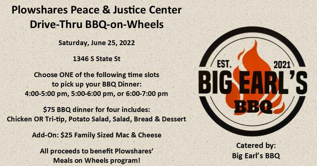 Plowshares Peace and Justice Center 2022 BBQ on Wheels