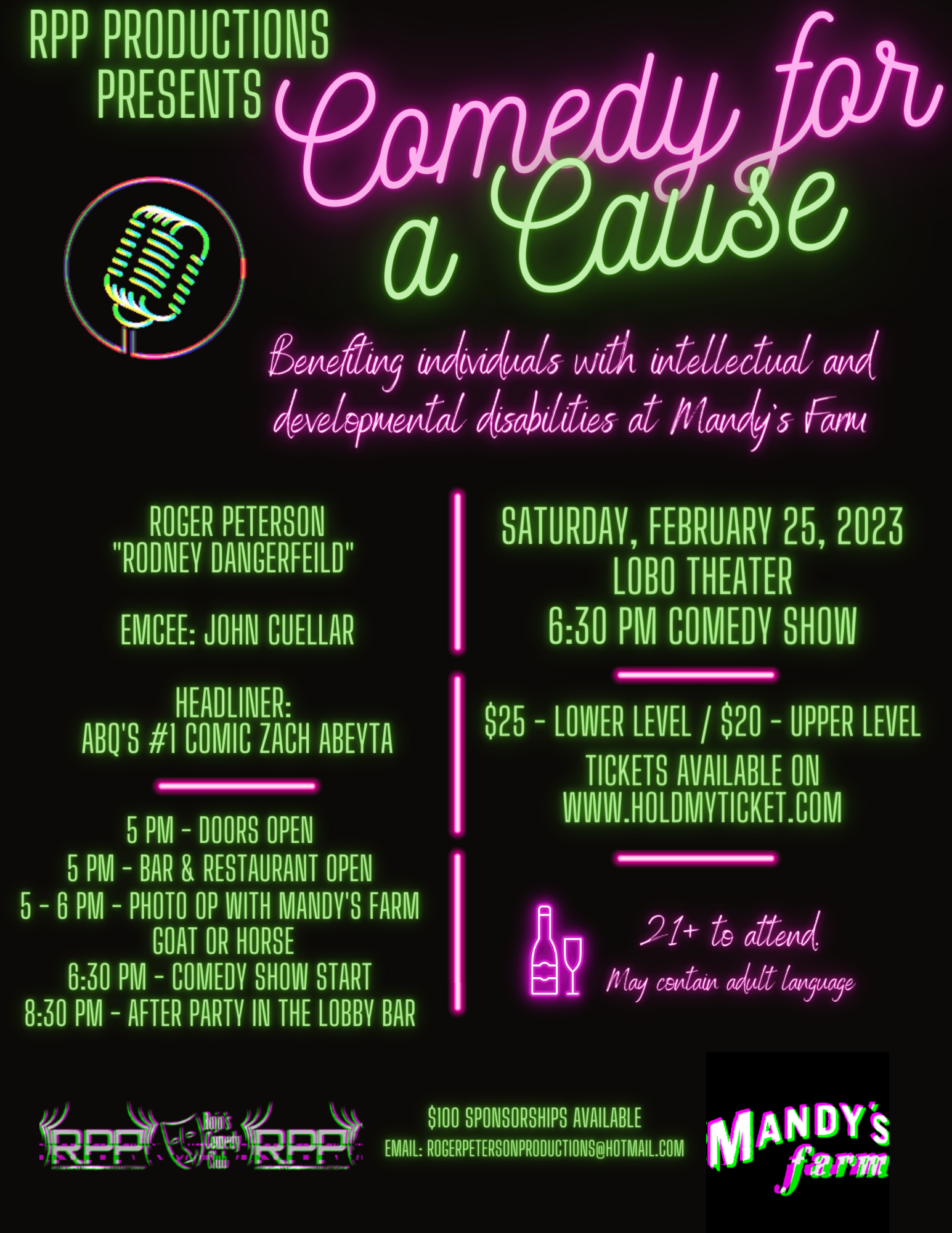 Comedy for a Cause Sponsorships image