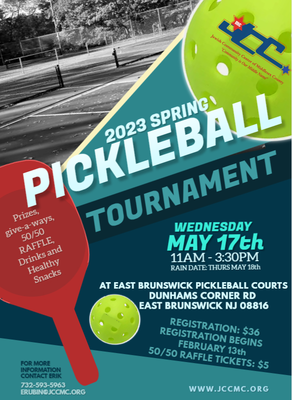 Jewish Community Center of Middlesex County SPRING 2023 PICKLEBALL