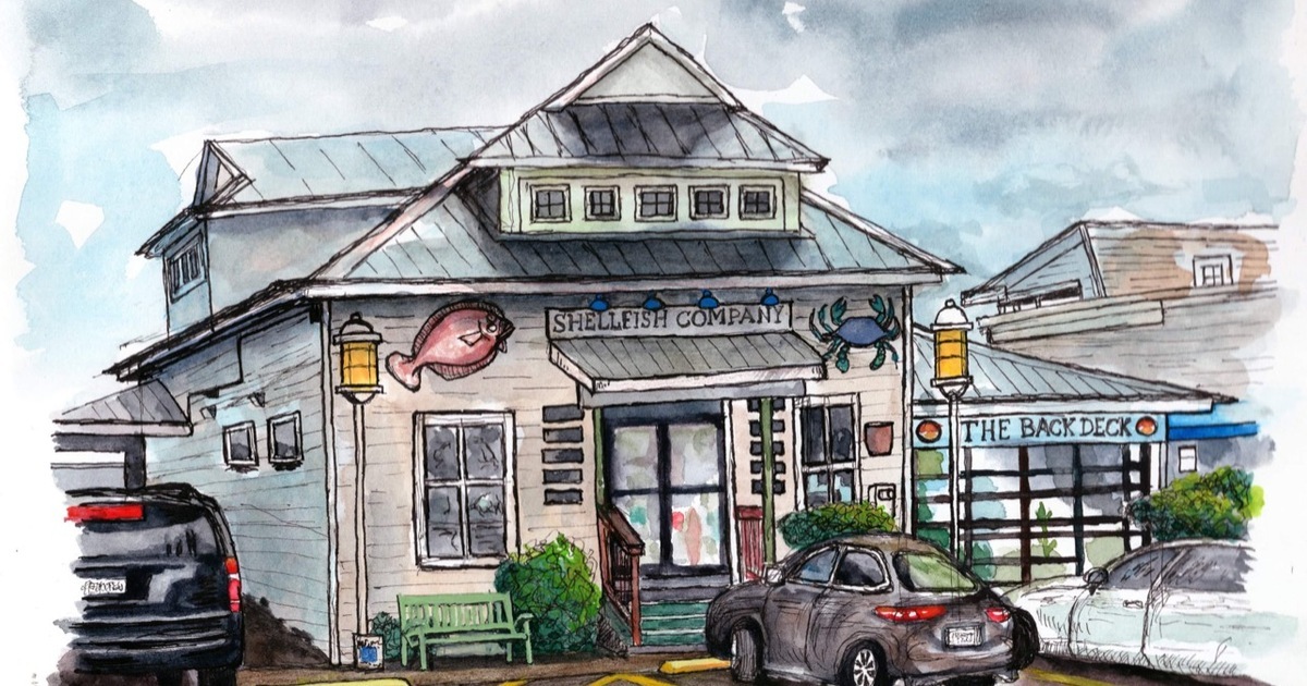 Virginia Beach Art Center Inc X 2023A4 Pen & Ink with Watercolor