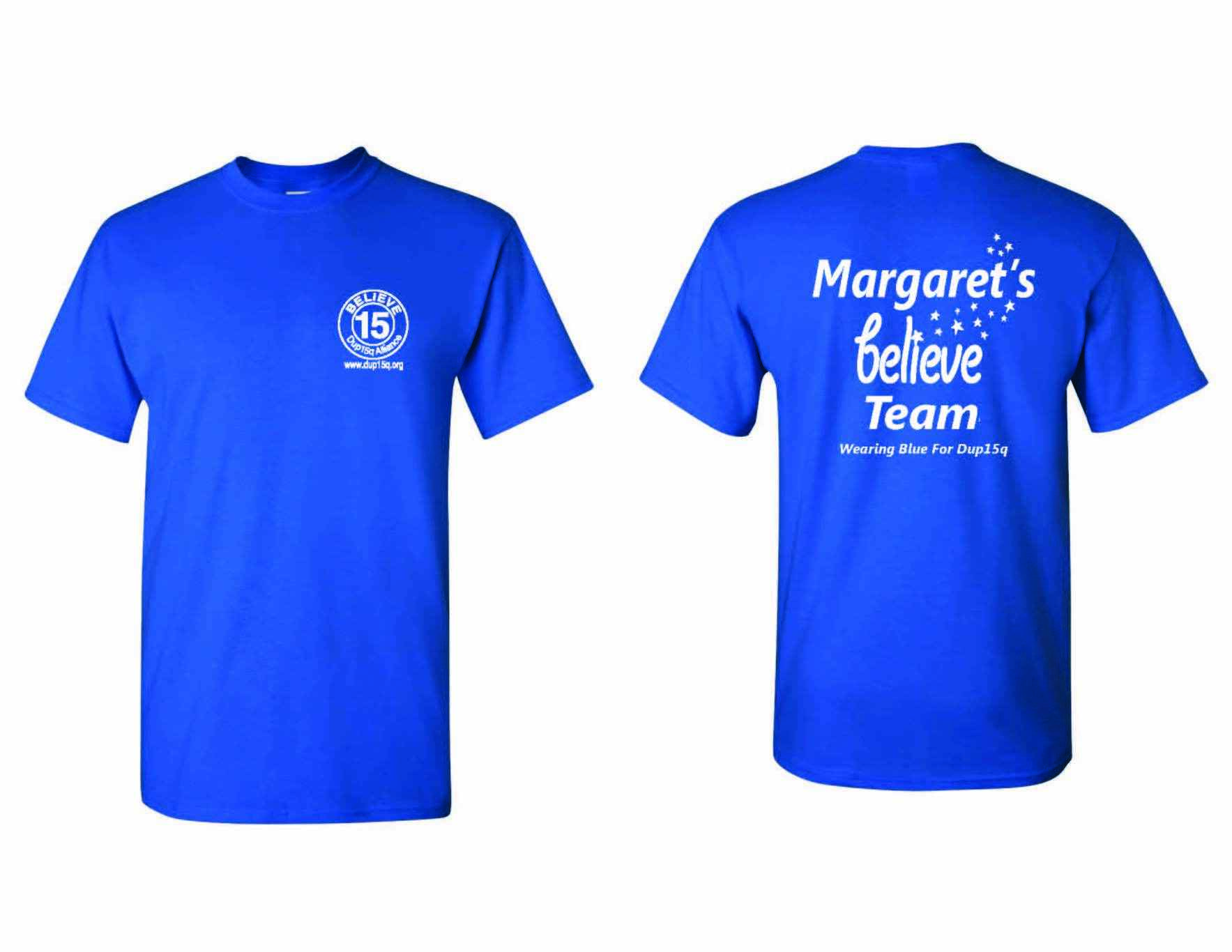 Margaret's Believe Team T-Shirt Fundraiser image
