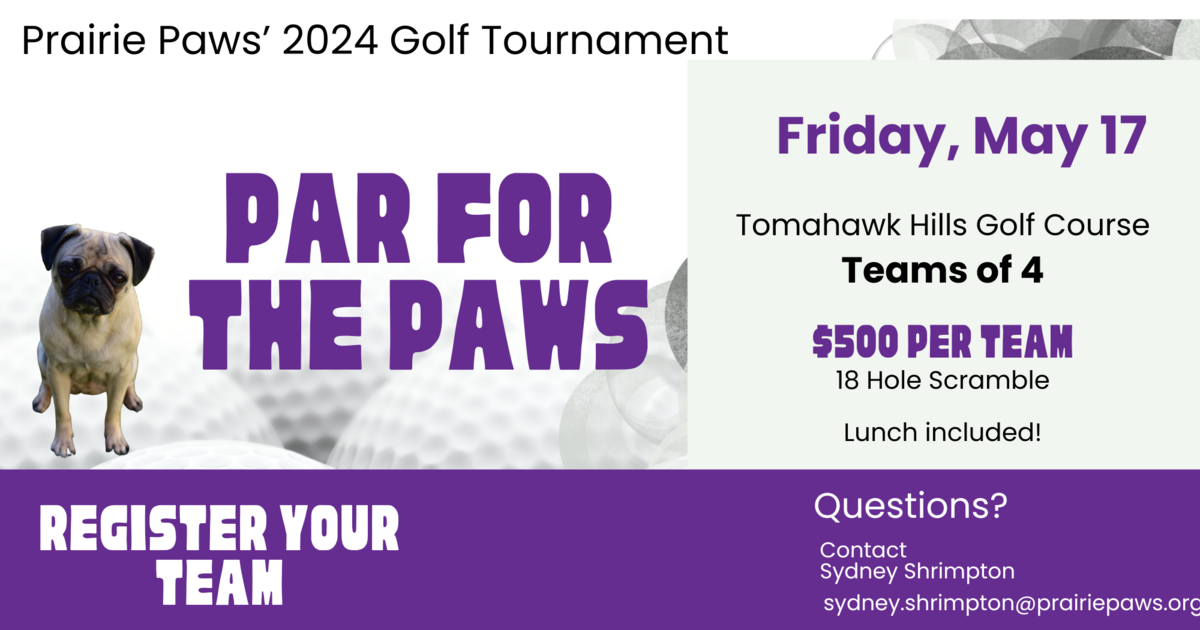 Prairie Paws Animal Shelter, Inc. Par for the Paws 2024