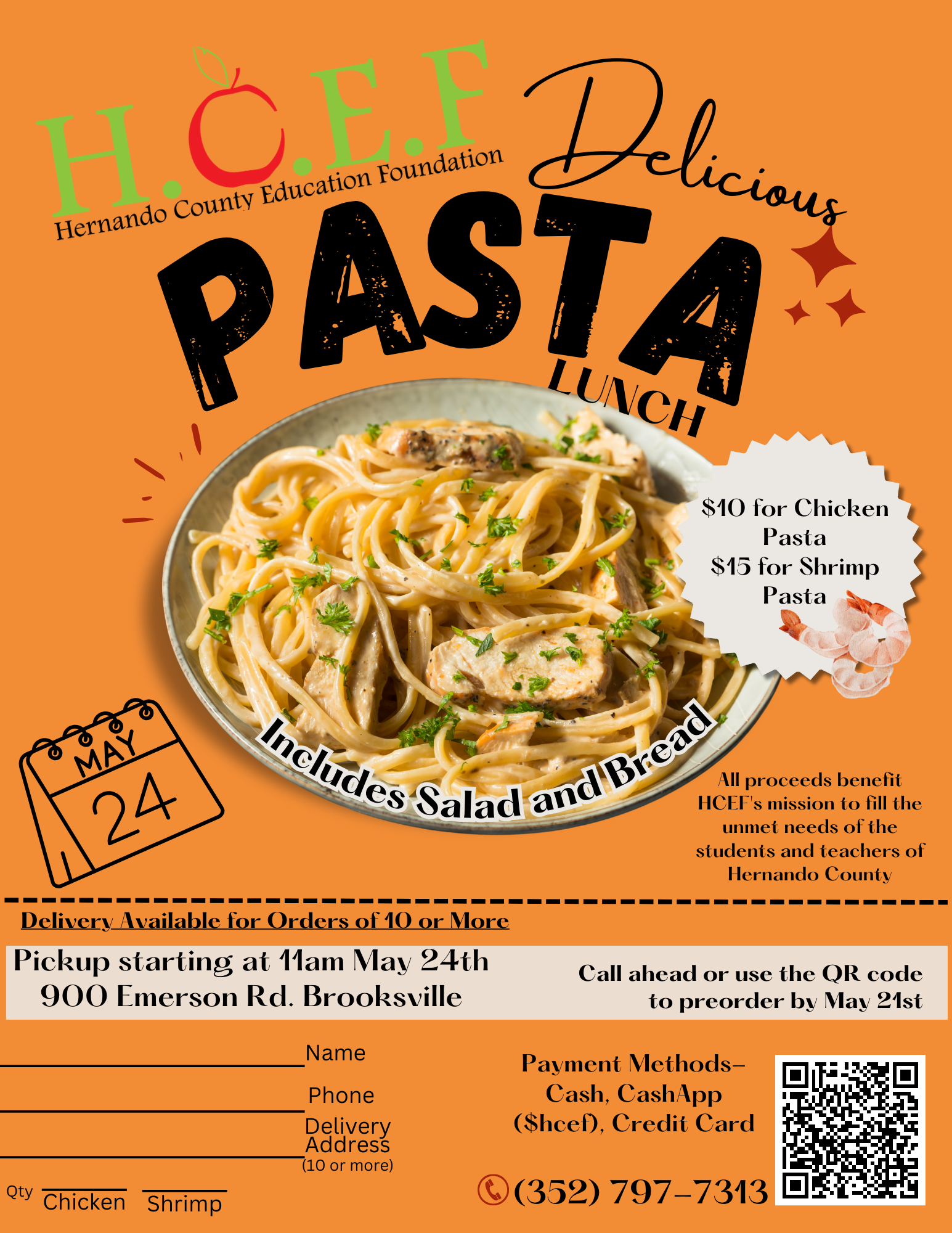 HCEF Pasta Lunch image