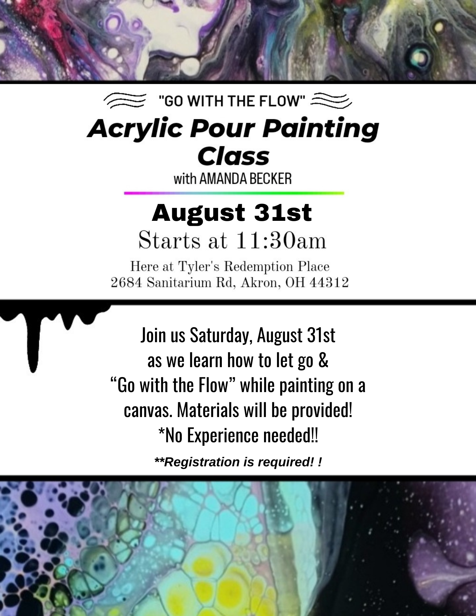 Acrylic Pour Painting Class image