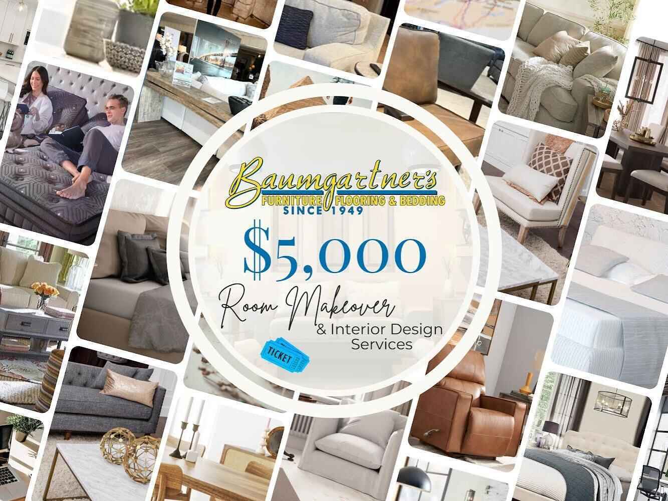 BAUMGARTNER'S ROOM MAKEOVER AND INTERIOR DESIGN RAFFLE - DO NOT NEED TO BE PRESENT TO WIN!! image