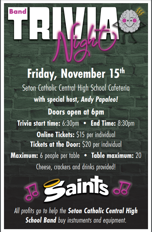 Seton Catholic Central Band Trivia Night image