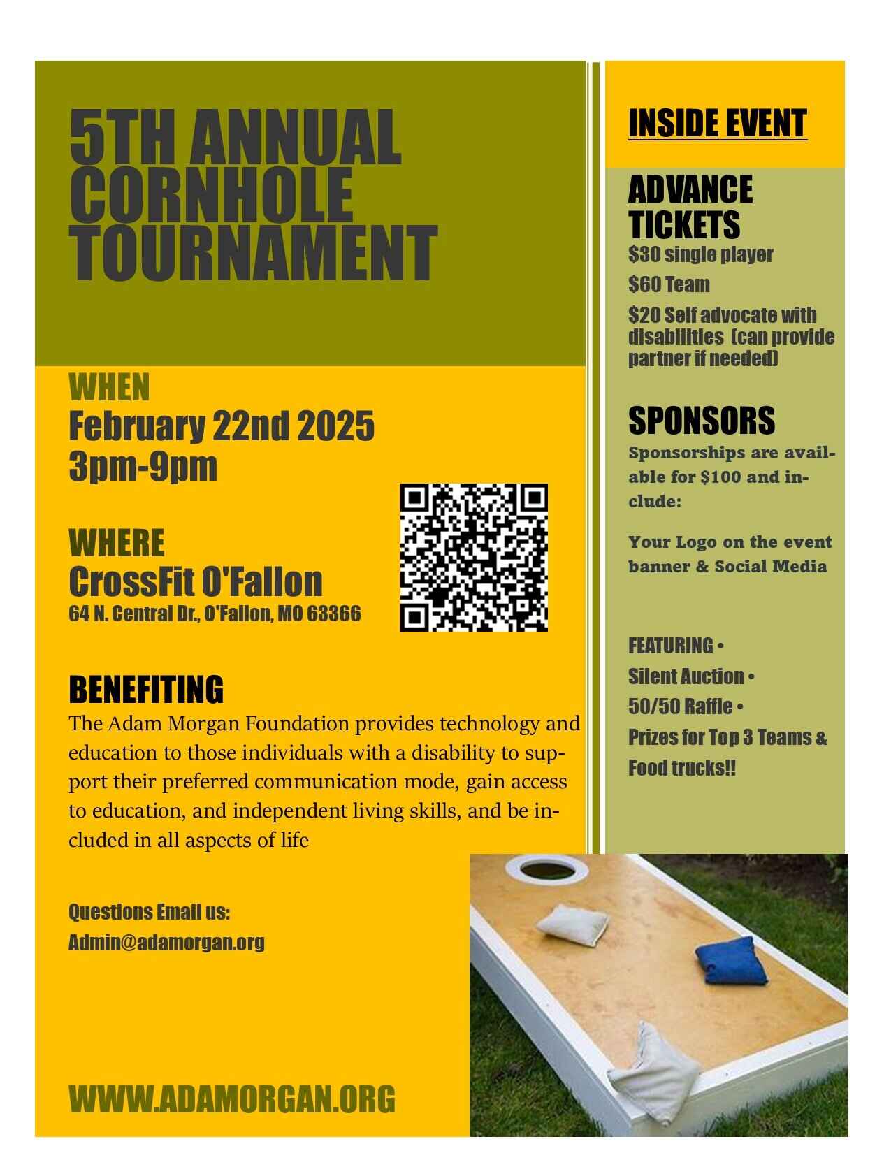 5th Annual Cornhole Tournament  image