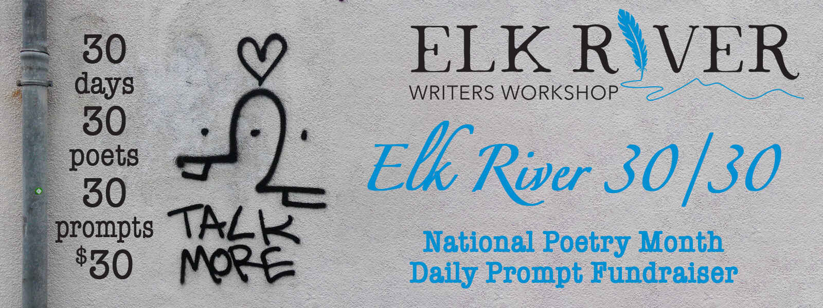 Elk River 30/30: A National Poetry Month Celebration & Fundraiser image