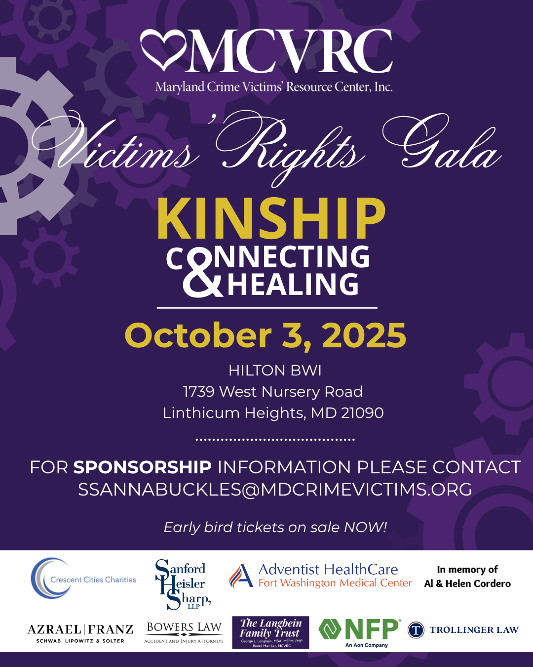 2025 Victims’ Rights Gala: Connecting < KINSHIP > Healing image