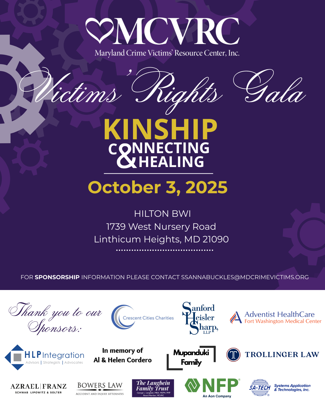 2025 Victims’ Rights Gala: Connecting &lt; KINSHIP &gt; Healing  image