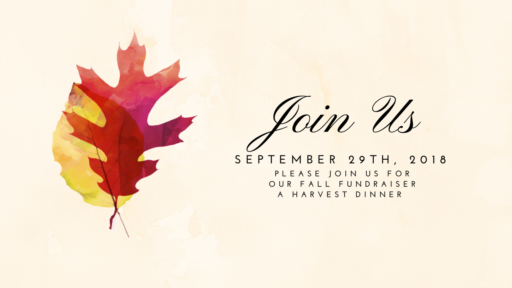 Annual Fall Fundraiser: A Harvest Dinner image