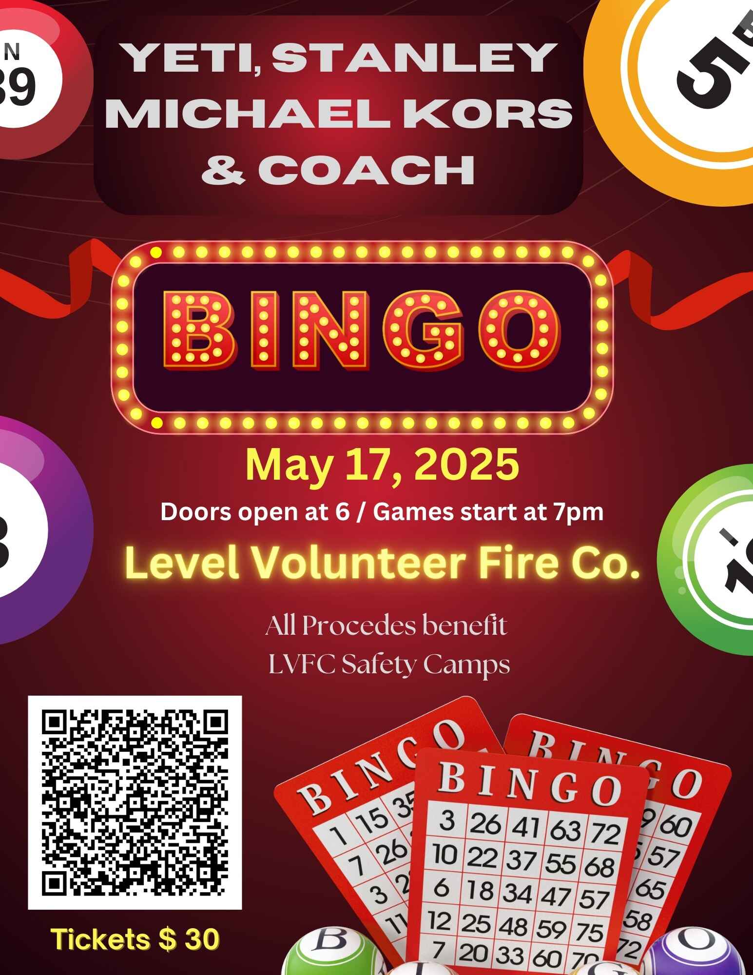 YETI, Stanley, COACH & Michael Kors BINGO image