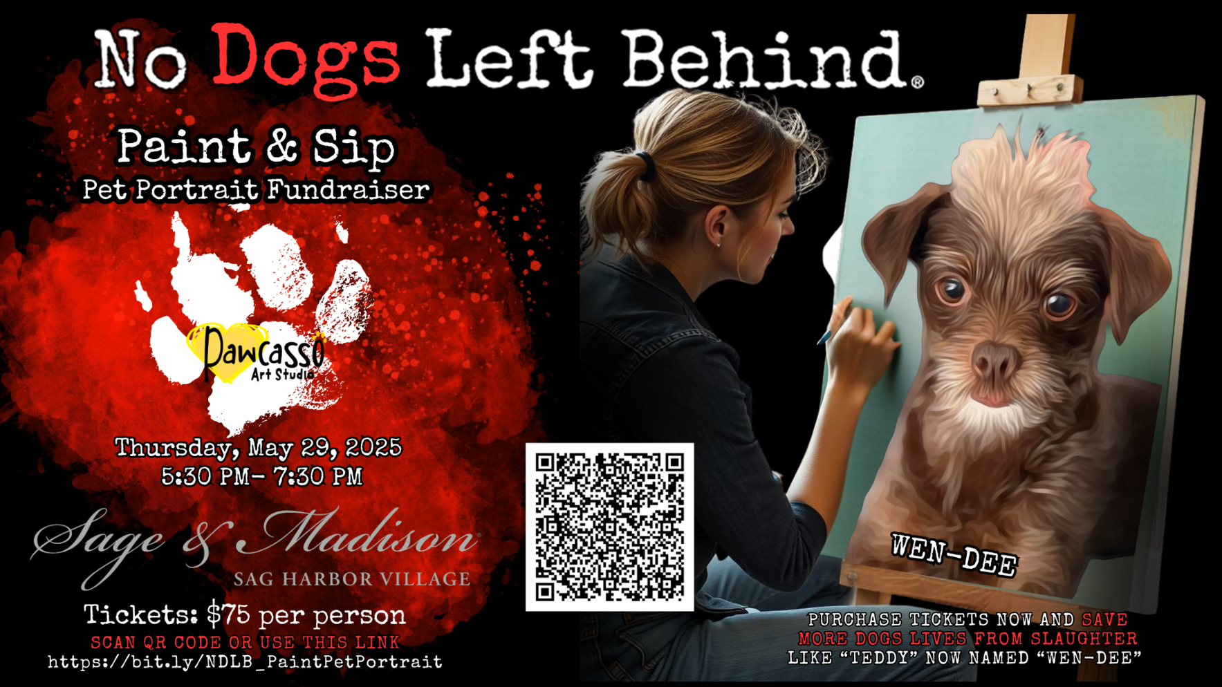 NDLB Paint & Sip Pet Portrait Event with Pawcasso Art Studio image