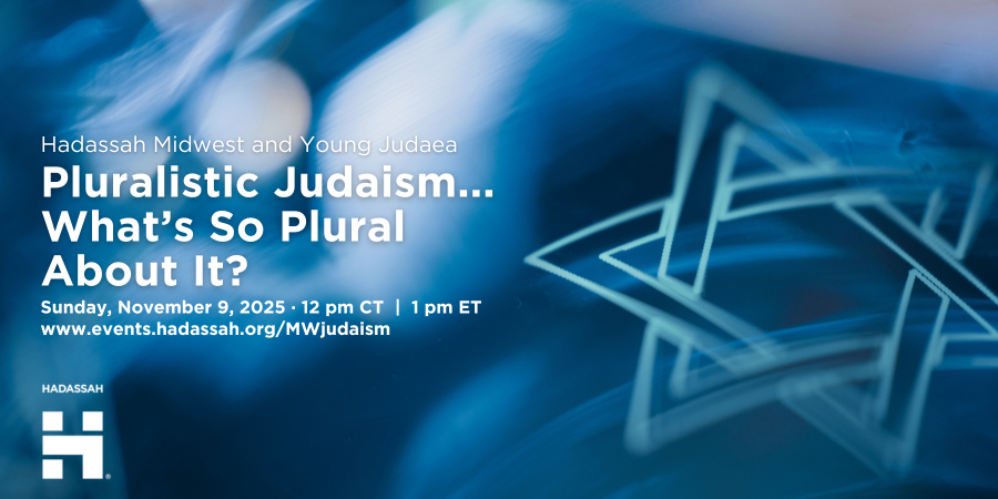MW - Hadassah Midwest & Young Judaea "Pluralistic Judaism... What's So Plural About It?" image