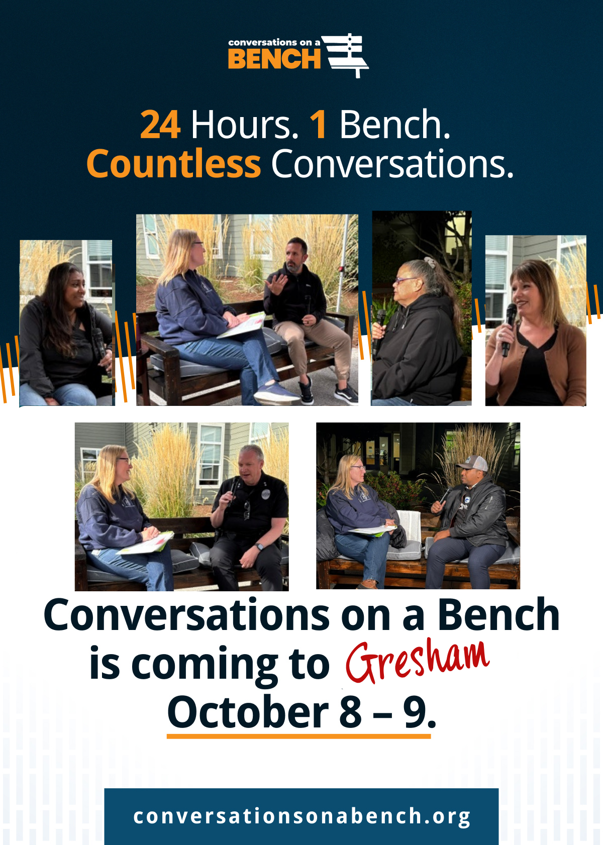 Conversations on a Bench image