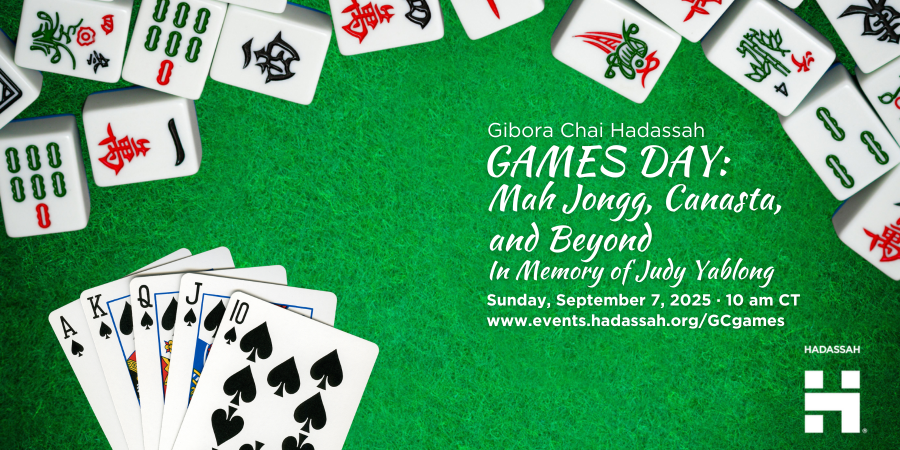 MW - CNS - Gibora Chai Hadassah GAMES DAY: Mah Jongg, Canasta, and Beyond In Memory of Judy Yablong image