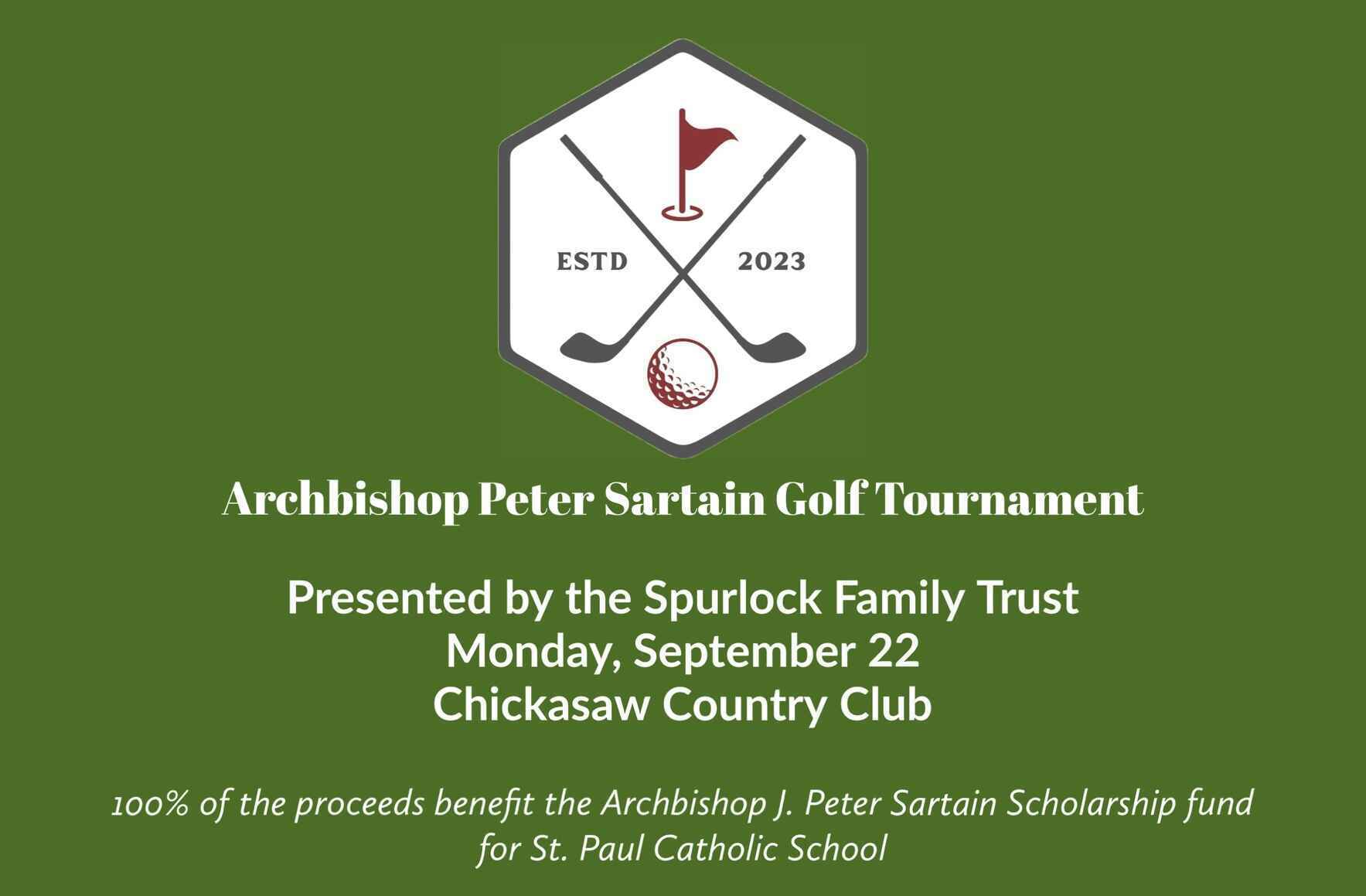 Archbishop Peter Sartain Golf Tournament Presented by the Spurlock Family Trust image