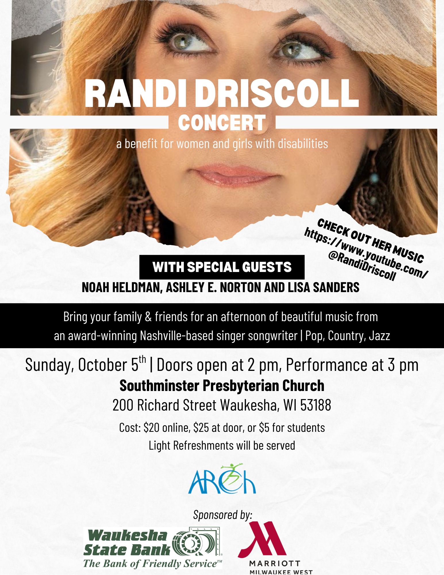 Randi Driscoll Concert to Benefit ARCh image