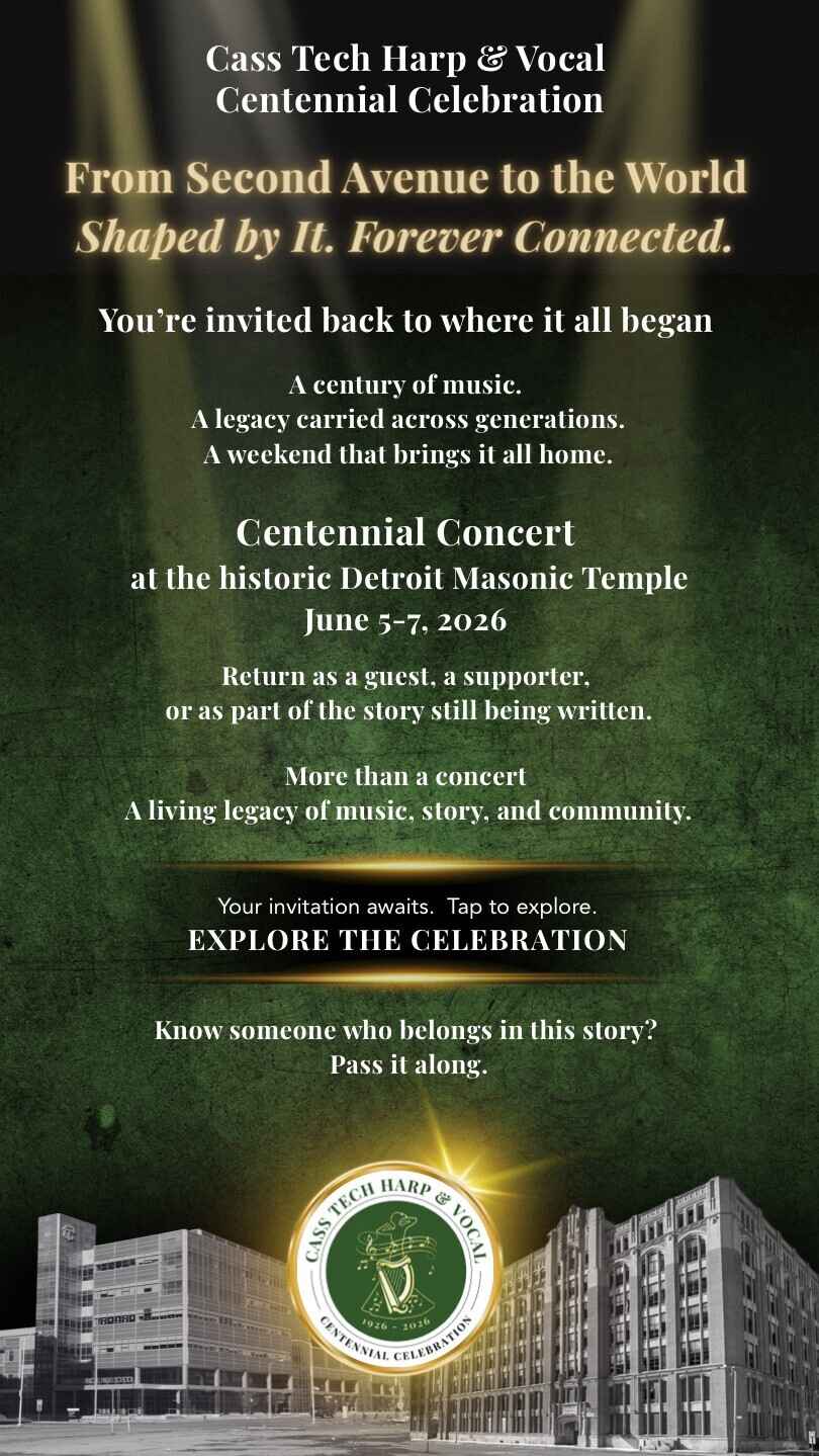 Cass Tech Harp & Vocal Centennial Celebration Weekend image