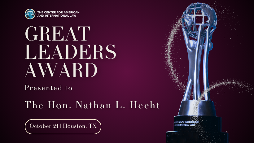 CAIL Great Leaders Award Luncheon with the Hon. Nathan L. Hecht image