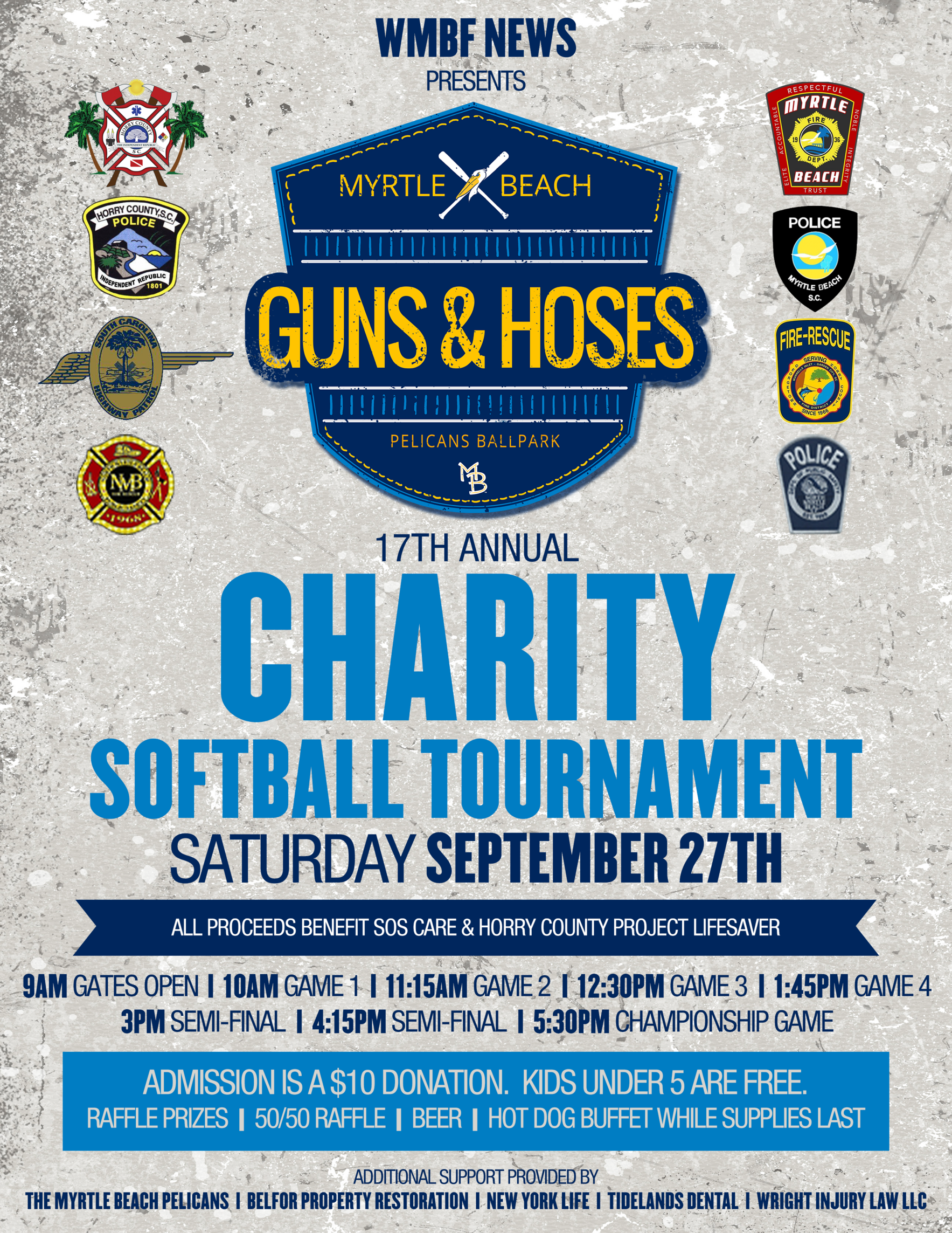 17th Annual Guns & Hoses Charity Softball Tournament image