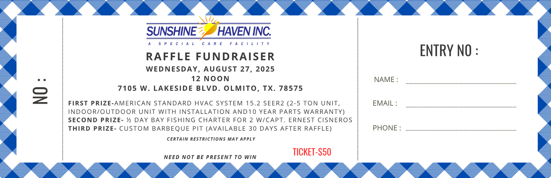 Sunshine Haven Raffle Fundraiser image