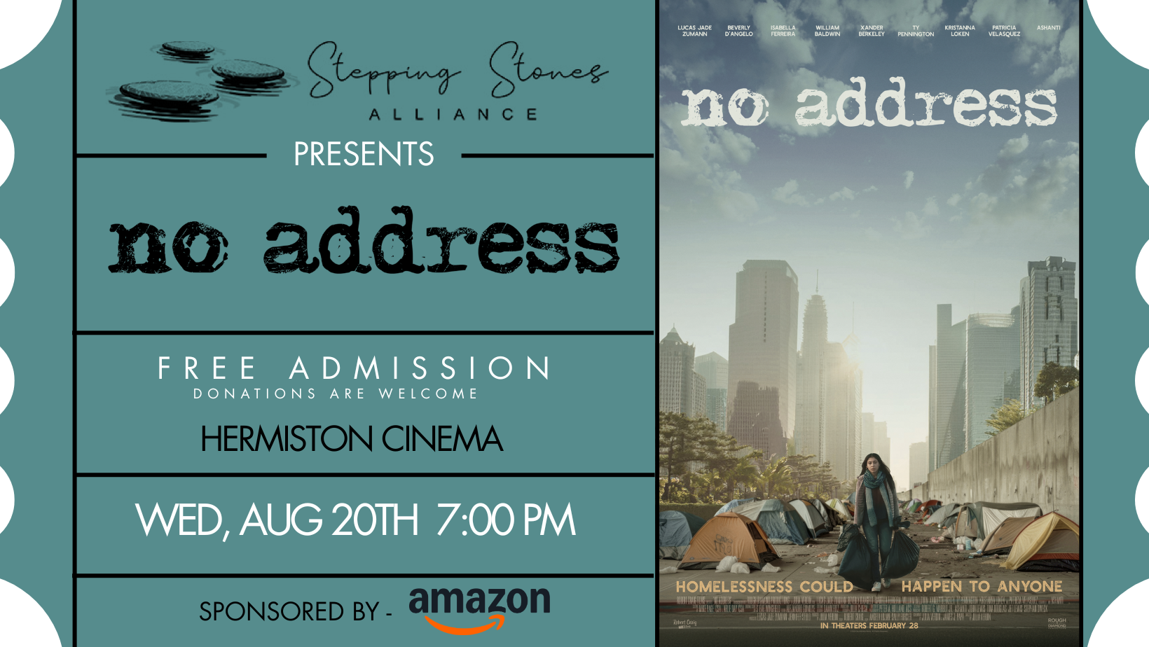 Stepping Stones Presents “NO ADDRESS” A film about real people, real struggles, and real hope. image