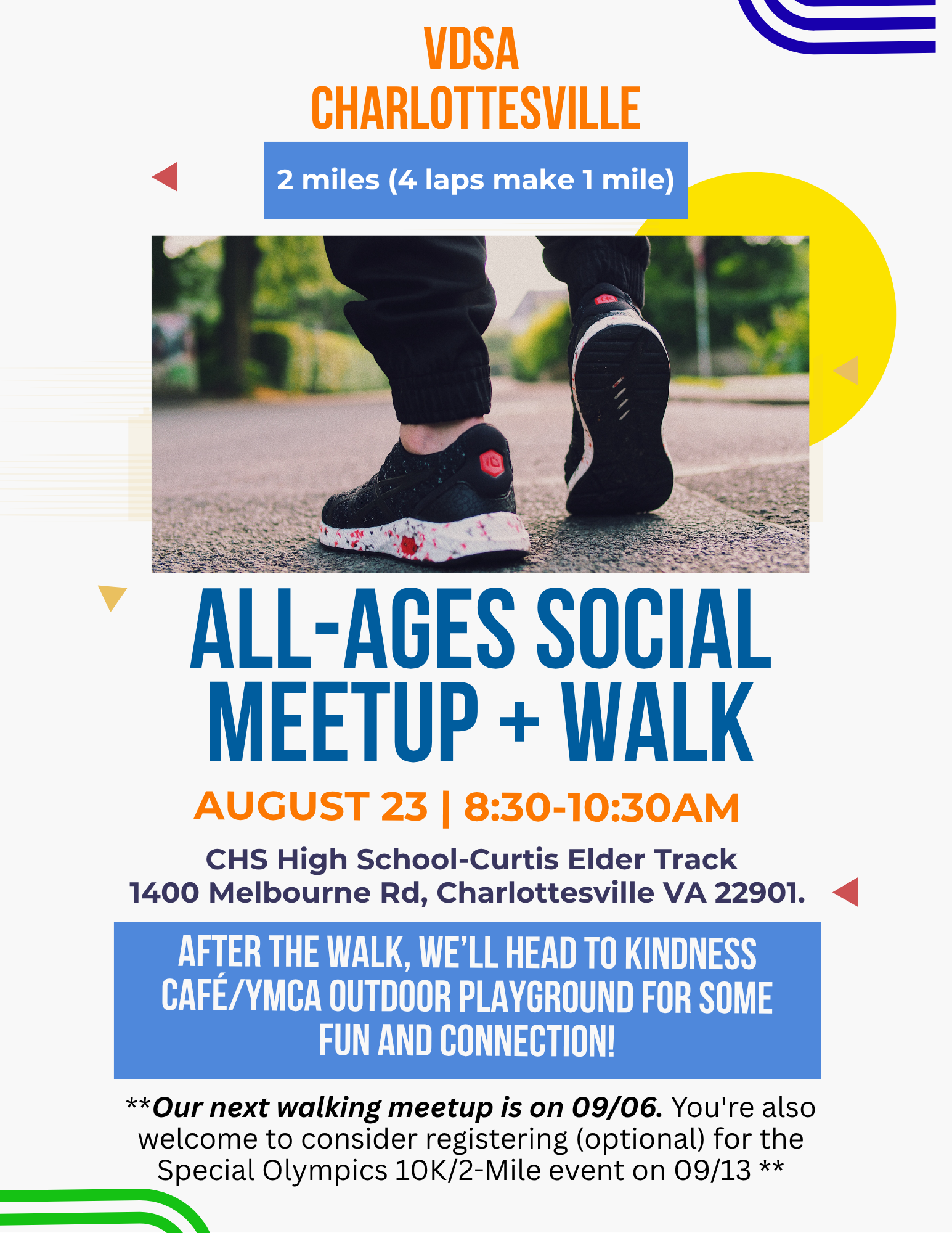 CHARLOTTESVILLE MEETUP + WALK image
