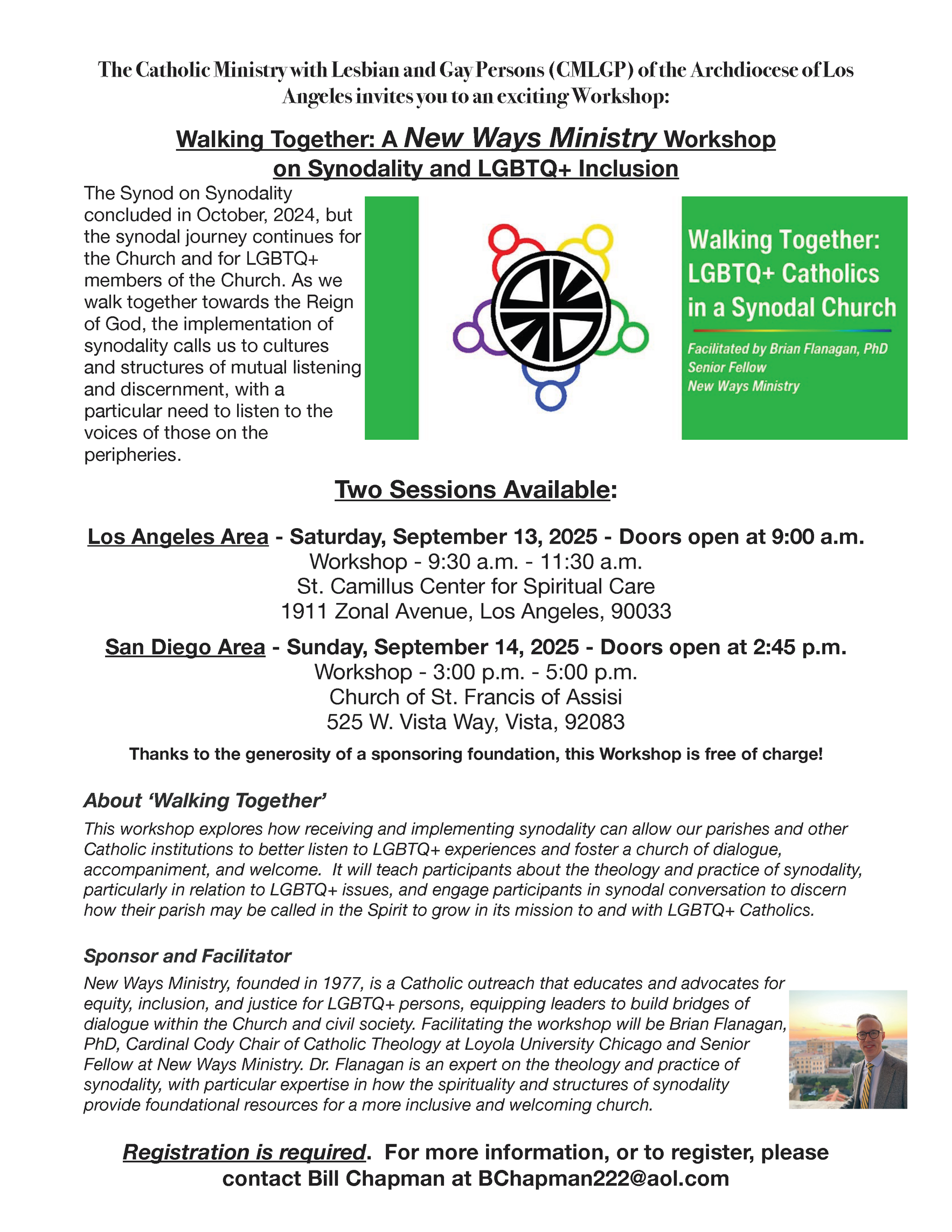 Walking Together: A New Ways Ministry Workshop on Synodality and LGBOTQ+ Inclusion image