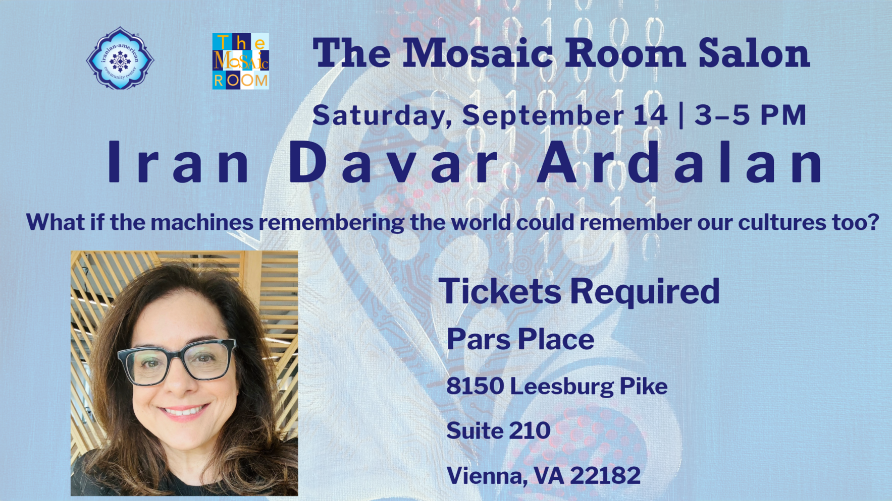 The Mosaic Room Salon: Featuring Iran Davar Ardalan image